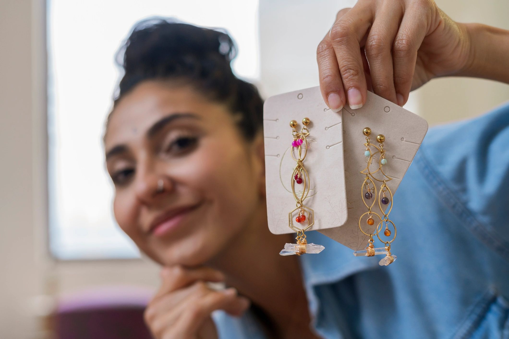 handcrafted earrings jewelry studio