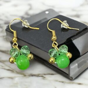 Emerald Blossom Dangle Earrings