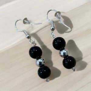 Midnight Elegance Black Onyx Set Earrings