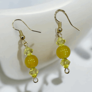 Golden Glow Heart Earrings