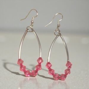 Pink Stardust Hoops