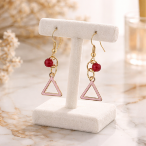 Blush Triangle Earrings