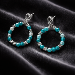 Teal Luxe Halo Hoops 💎💙