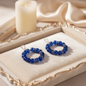 Royal Blue Hoop Earrings