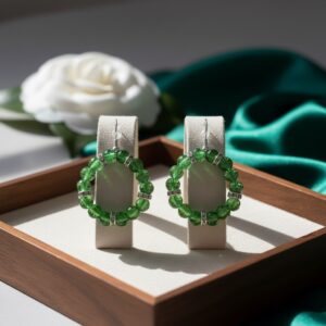 Emerald Luxe Halo Hoops 💚✨